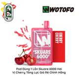  Pod dùng 1 lầnWotofo Skuare 6000 hơi vị Tăng Lực Cherry chính hãng 