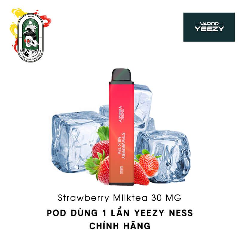  Pod hút 1 lần Vapor Yeezy Ness Strawberry Milk Tea Trà Sữa Dâu Chính Hãng 