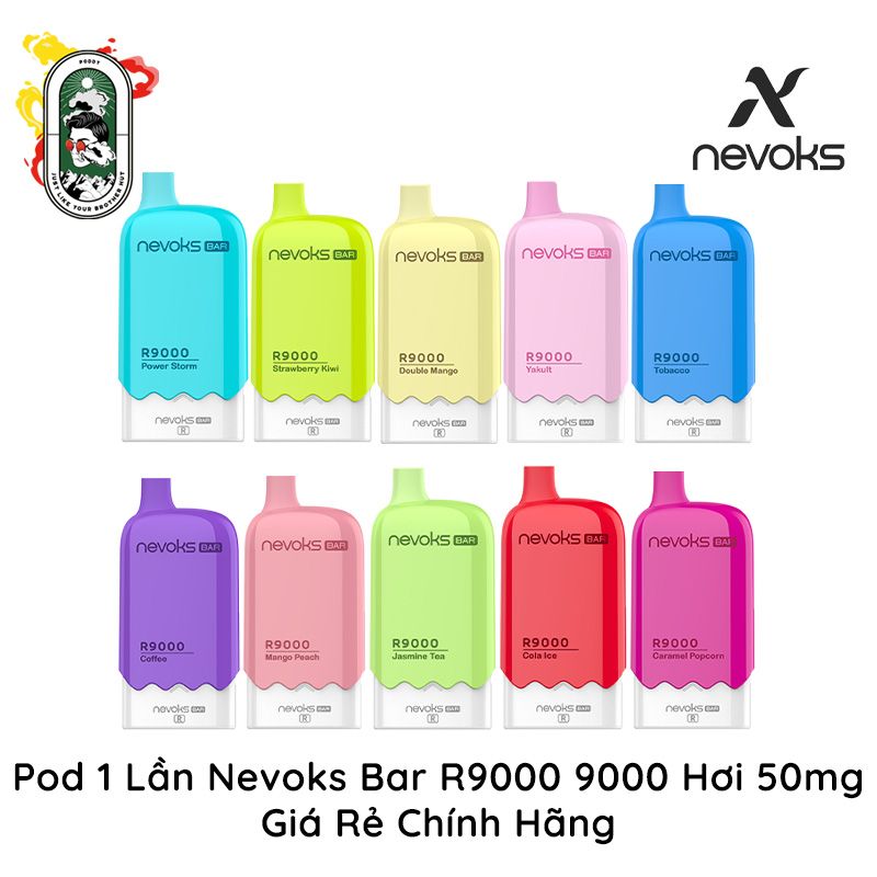  Pod 1 Lần Nevoks Bar R9000 9000 Hơi Thuốc Lá Sạc Lại Giá Rẻ Chính Hãng 