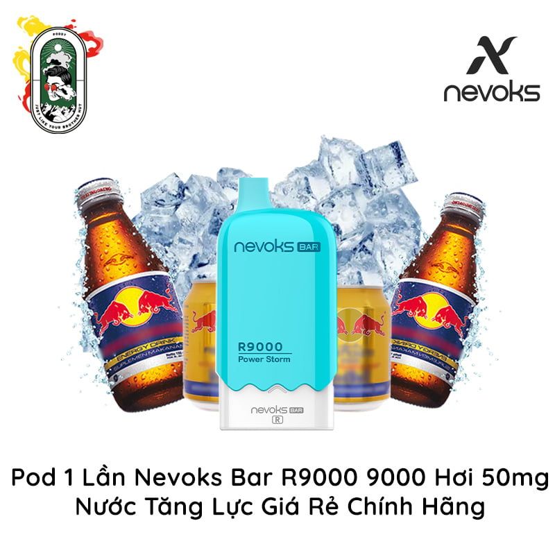  Pod 1 Lần Nevoks Bar R9000 9000 Hơi Nước Tăng Lực Sạc Lại Giá Rẻ Chính Hãng 