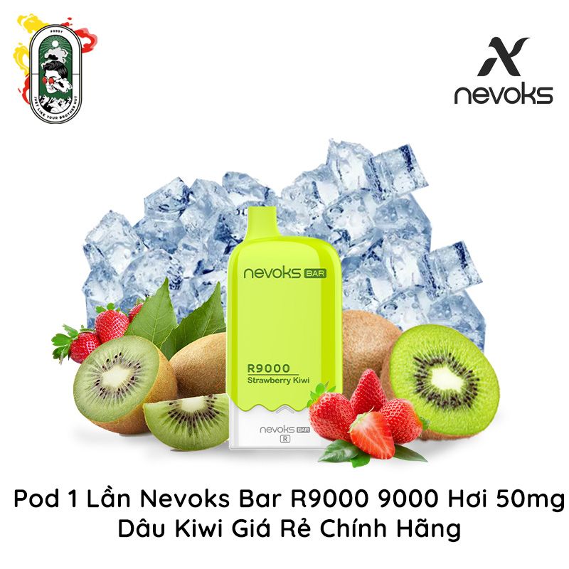  Pod 1 Lần Nevoks Bar R9000 9000 Hơi Dâu Kiwi Sạc Lại Giá Rẻ Chính Hãng 