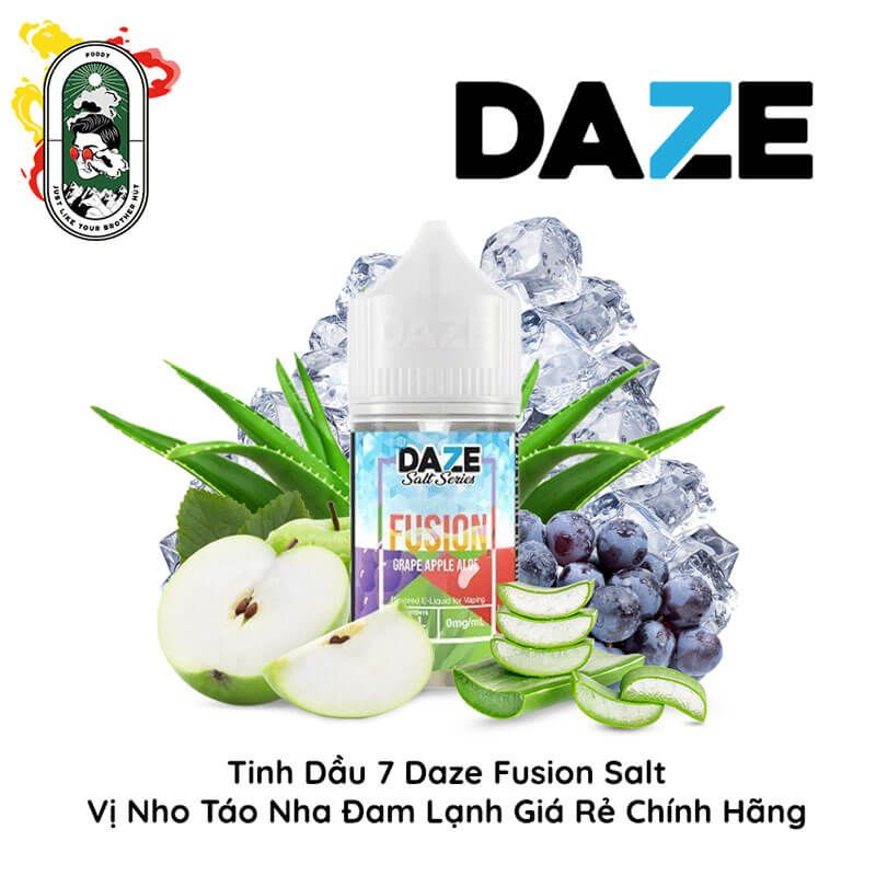  Tinh Dầu Vape7 Daze Fusion Salt Iced Grape Apple Aloe 30ml Chính Hãng 