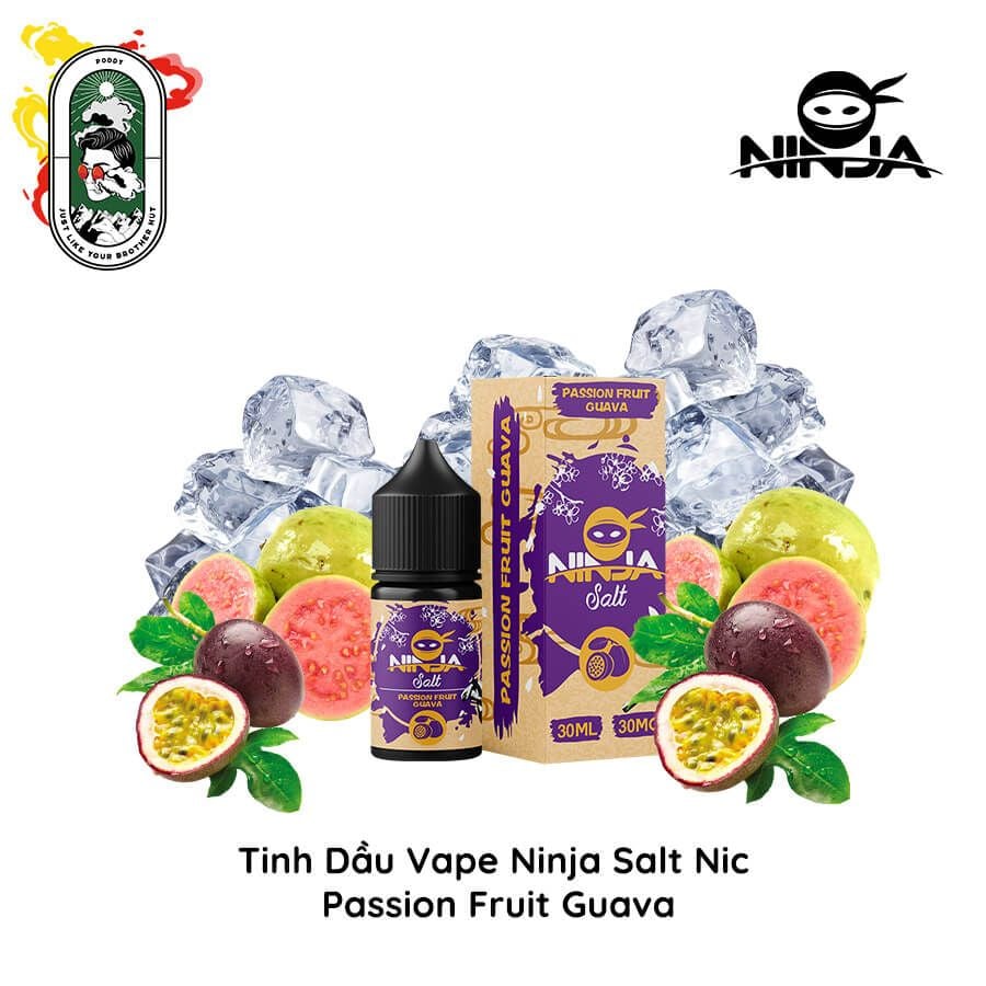  Tinh Dầu Vape Ninja Salt Nic Ổi Chanh Dây 30ml Chính Hãng 