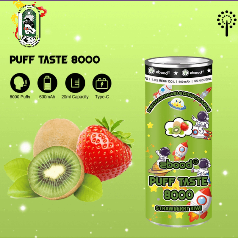  Pod Dùng 1 Lần Zbood 8000 hơi Kiwi Dâu Chính Hãng 