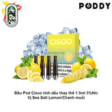  Pack 4 Đầu Pod VOVA Cisoo Sea Salt Lemon Chanh Muối Lạnh Chính Hãng 