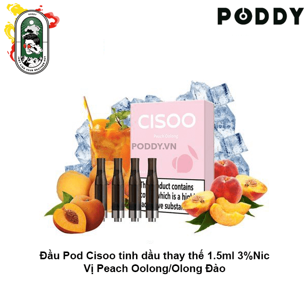  Pack 4 Đầu Pod VOVA Cisoo Peach Oolong Olong Đào Chính Hãng 