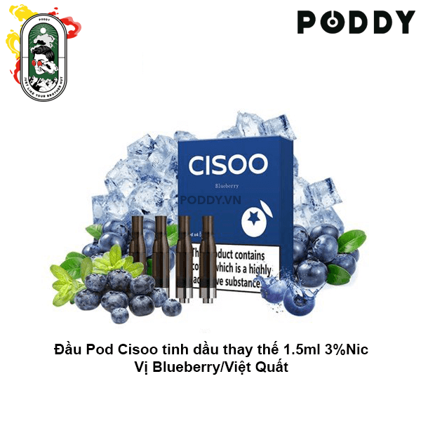  Pack 4 Đầu Pod VOVA Cisoo Blueberry Việt Quất Chính Hãng 