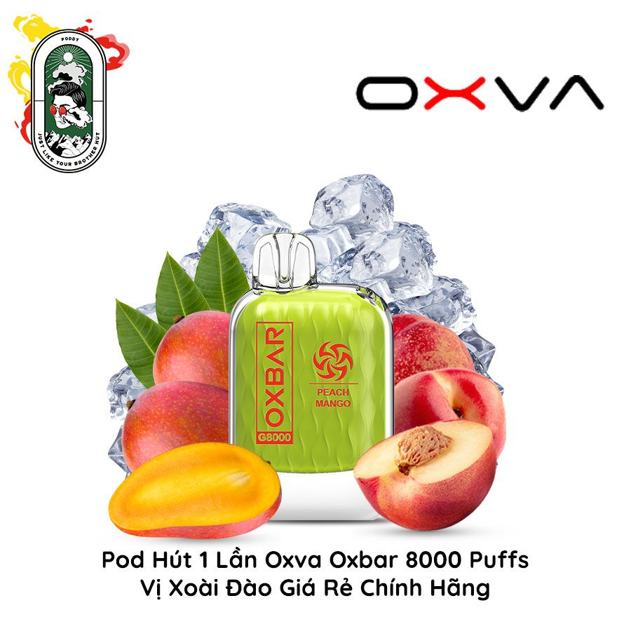  Pod Dùng 1 Lần Oxva Oxbar G8000 vị Xoài Đào Chính Hãng 