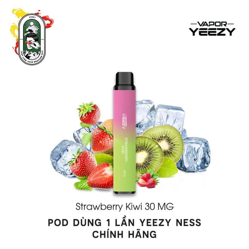  Pod Dùng 1 Lần Yeezy Ness Strawberry Kiwi 30MG Chính Hãng 