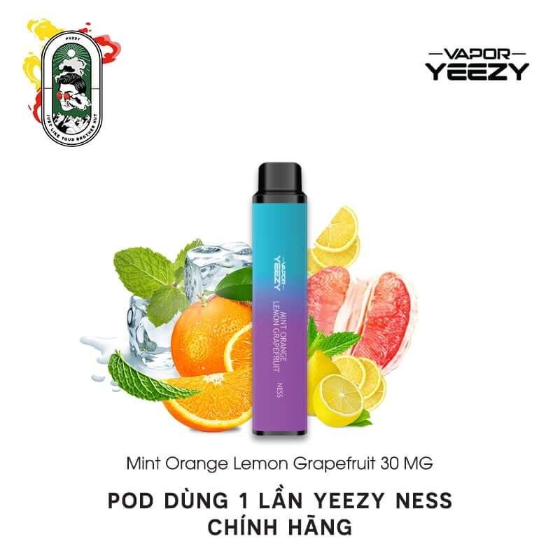  Pod Dùng 1 Lần Yeezy Ness Sour Fruit Mix 30MG Chính Hãng 