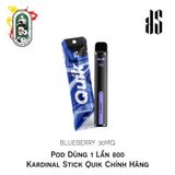  Pod Dùng 1 Lần 800 hơi Kardinal Stick Quik Blueberry 30MG Chính Hãng 