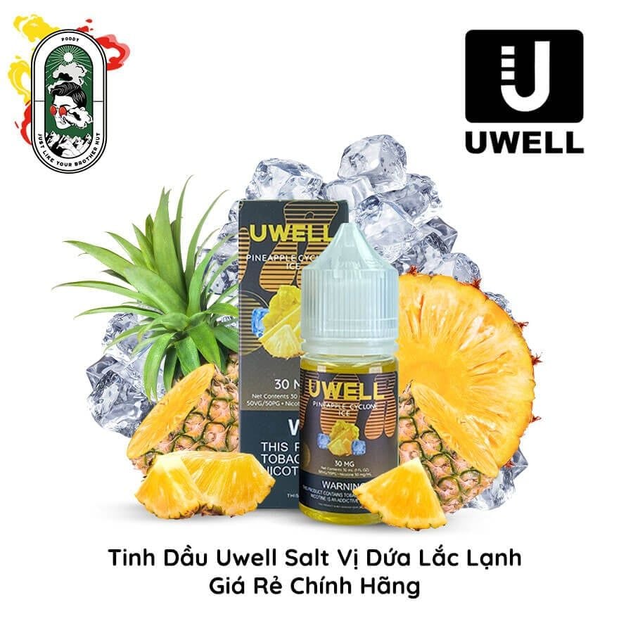  Tinh dầu Vape Uwell Salt Nic Dứa Lắc Lạnh 30ml Chính Hãng 