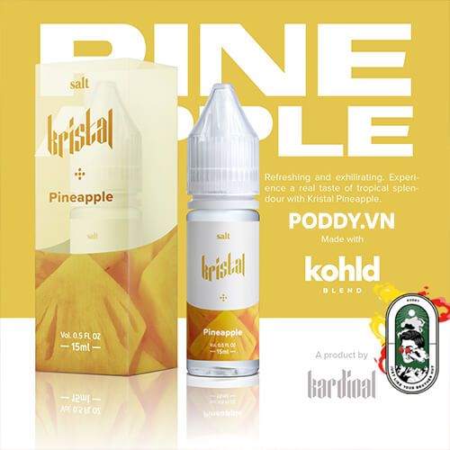  Tinh Dầu Vape Kristal Salt Nic Pineapple Thơm Chính Hãng 