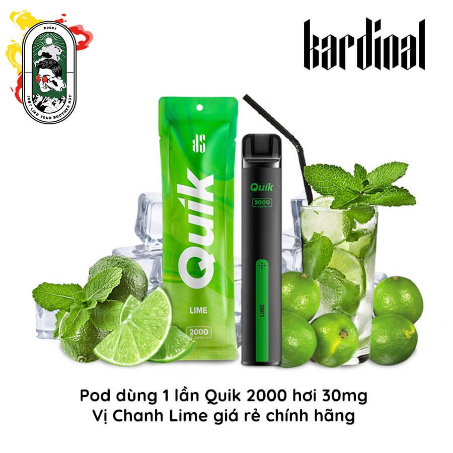  Pod dùng 1 lần Quik 2000 hơi Chanh Lime Chính Hãng 