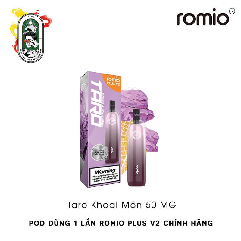  Pod Dùng 1 Lần Romio Plus V2 Taro Khoai Môn Chính Hãng 