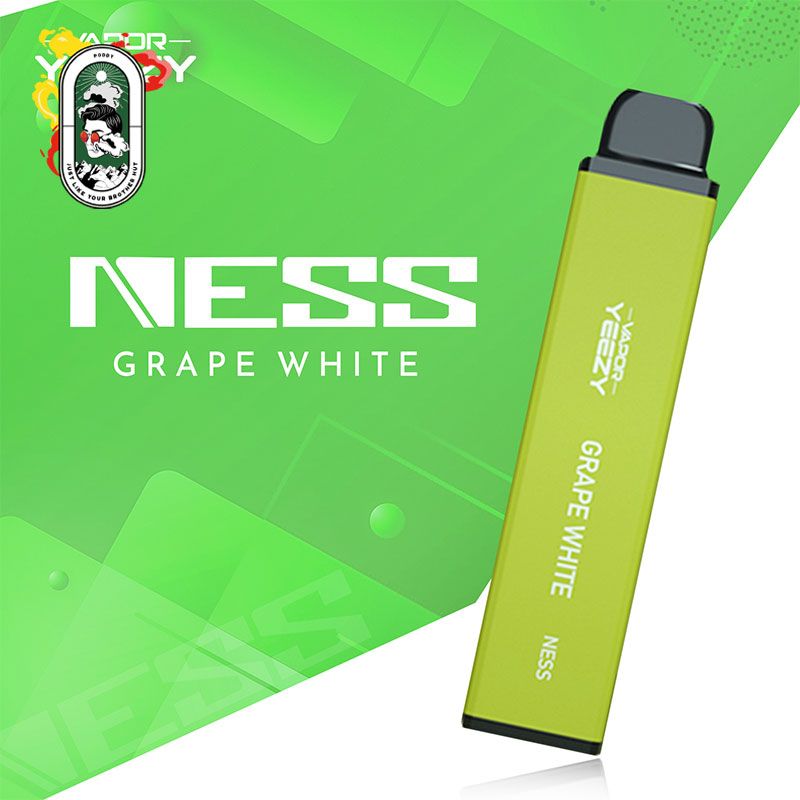  Pod hút 1 lần Vapor Yeezy Ness Grape White Nho Xanh Chính Hãng 