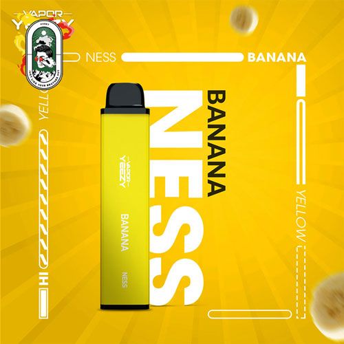  Pod dùng 1 lần Yeezy Ness Banana Chuối 1800 hơi 30mg Chính Hãng 