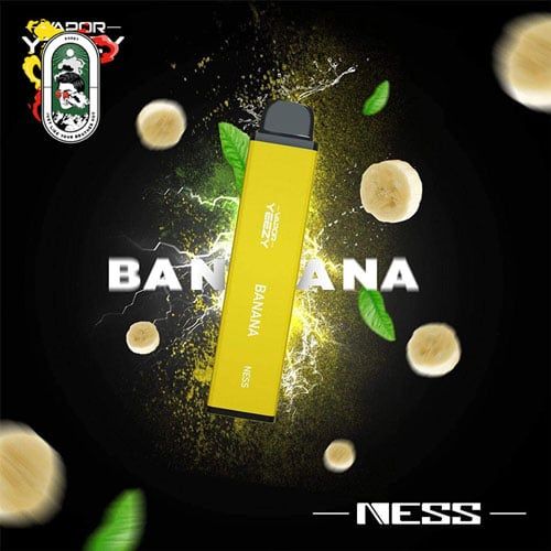  Pod dùng 1 lần Yeezy Ness Banana Chuối 1800 hơi 30mg Chính Hãng 