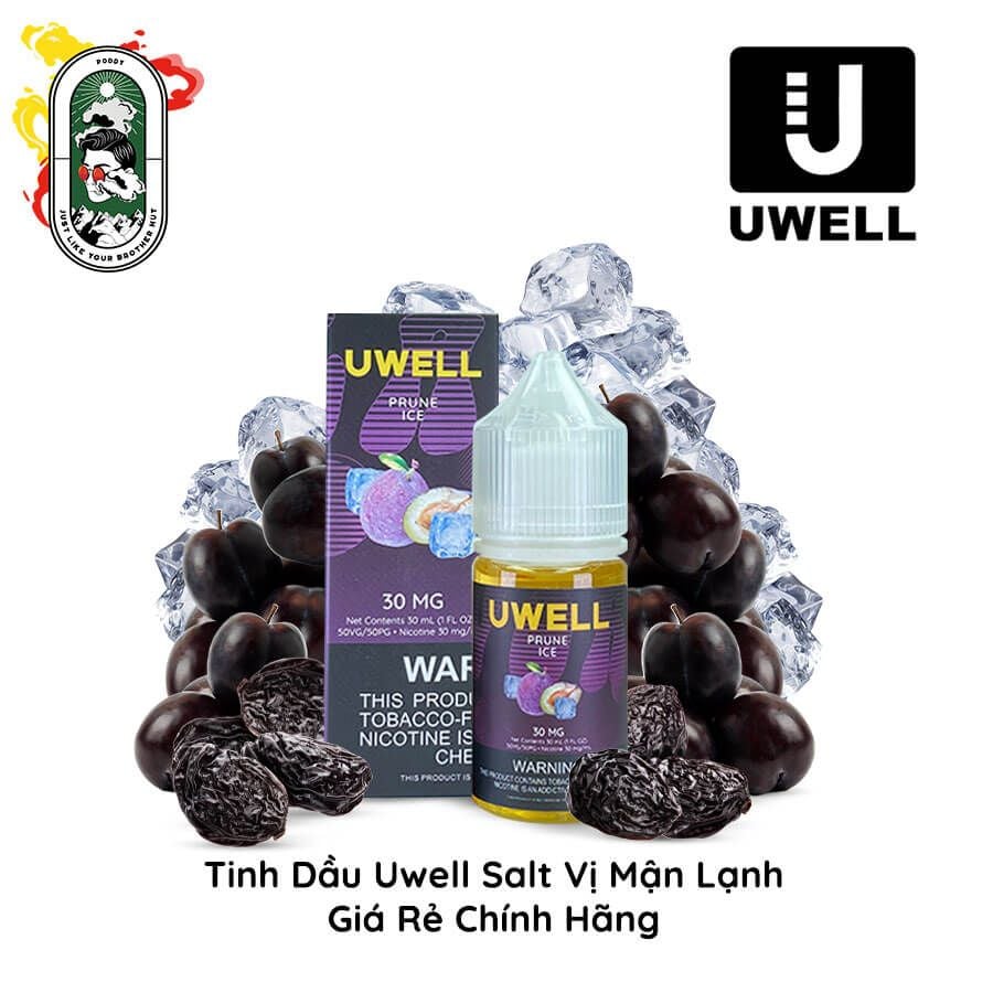  Tinh dầu Vape Uwell Salt Nic Mận Lạnh 30ml Chính Hãng 