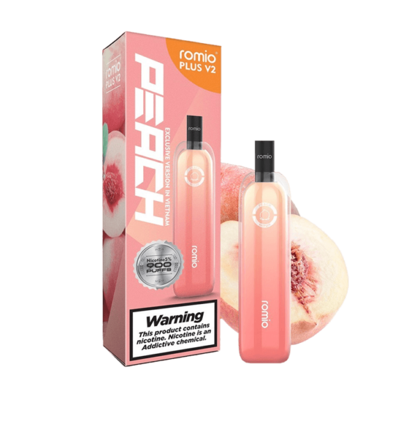  Pod Dùng 1 Lần Romio Plus V2 Peach Đào Chính Hãng 