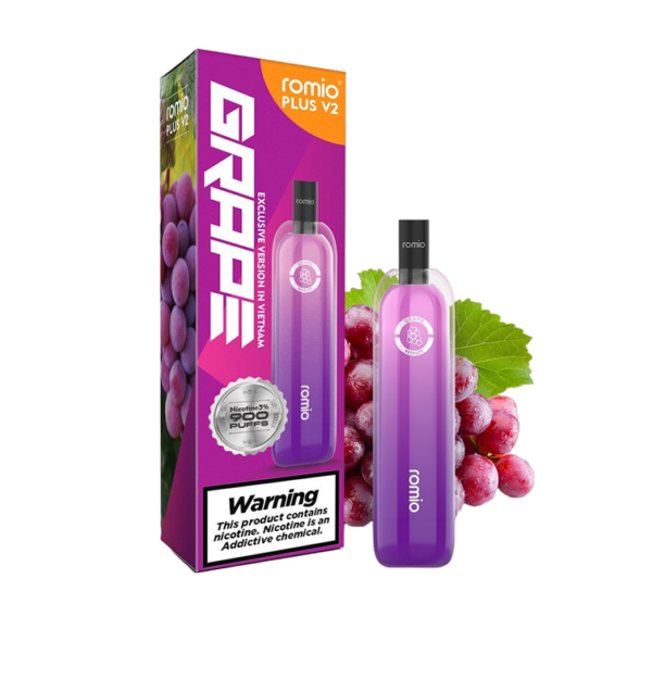  Pod Dùng 1 Lần Romio Plus V2 Grape Nho Chính Hãng 