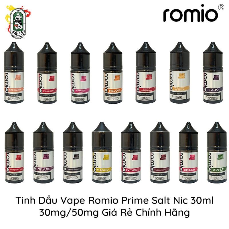  Tinh Dầu Vape Romio Prime Salt Nic Xoài 30ml Chính Hãng 