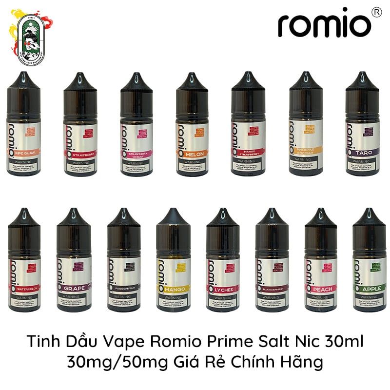  Tinh Dầu Vape Romio Prime Salt Nic Dứa Dừa 30ml Chính Hãng 