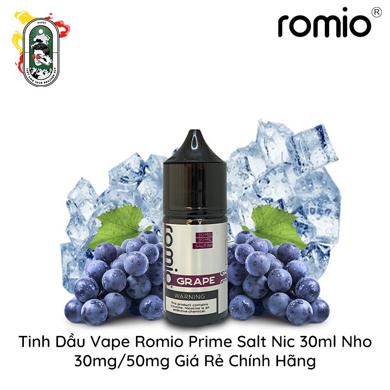  Tinh Dầu Vape Romio Prime Salt Nic Nho 30ml Chính Hãng 