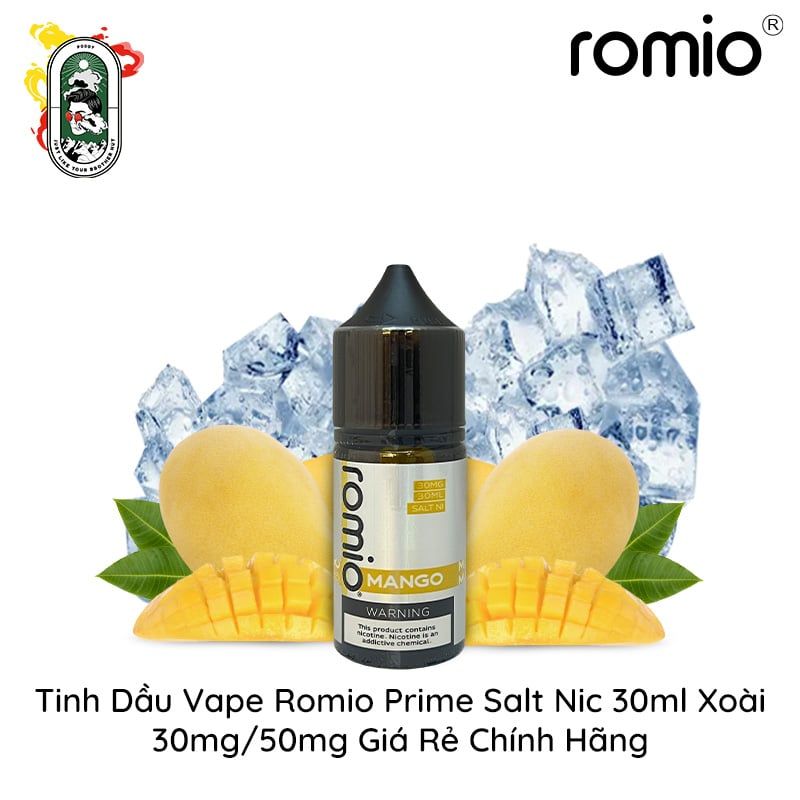  Tinh Dầu Vape Romio Prime Salt Nic Xoài 30ml Chính Hãng 