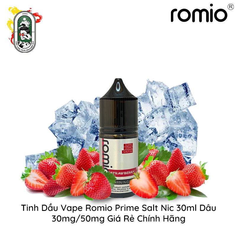  Tinh Dầu Vape Romio Prime Salt Nic Dâu 30ml Chính Hãng 