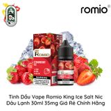  Tinh Dầu Vape Romio King Ice Salt Nic Dâu Lạnh 30ml Chính Hãng 