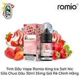  Tinh Dầu Vape Romio King Ice Salt Nic Sữa Chua Dâu 30ml Chính Hãng 