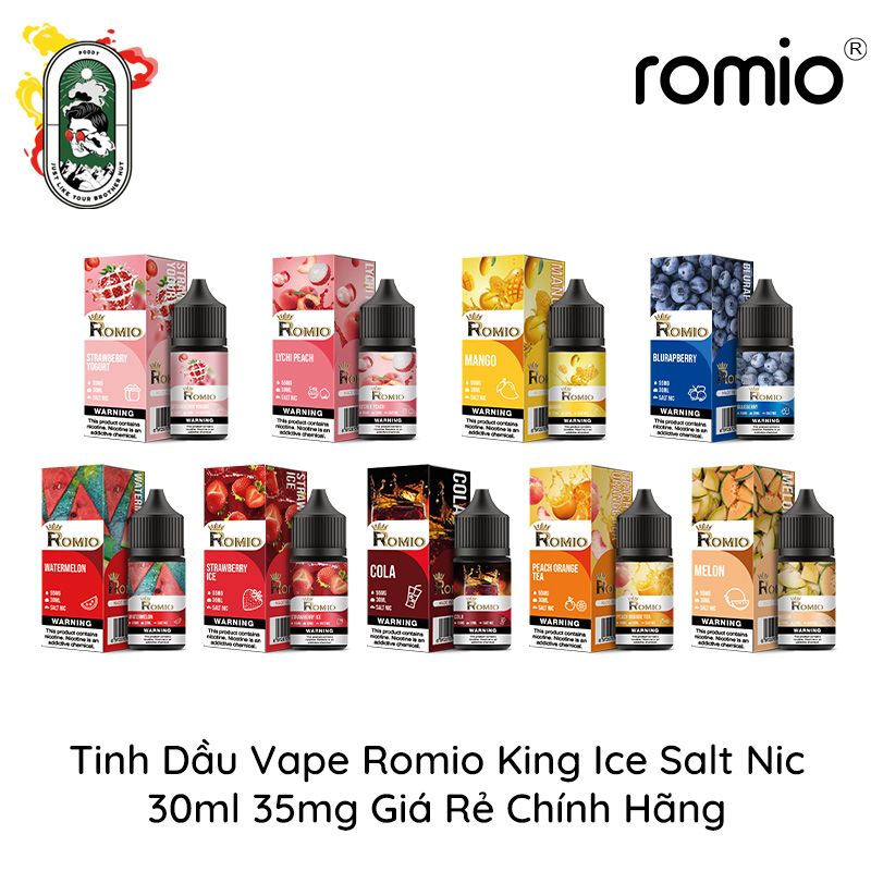  Tinh Dầu Vape Romio King Ice Salt Nic Dưa Hấu 30ml Chính Hãng 