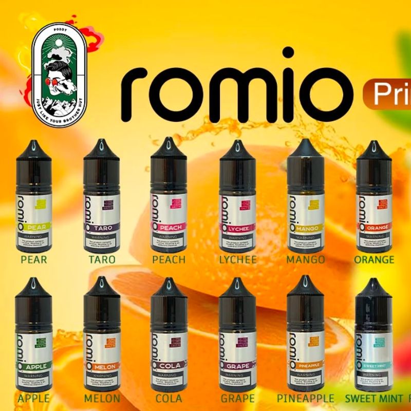  Tinh Dầu Vape Romio Prime Salt Nic Vải 30ml Chính Hãng 