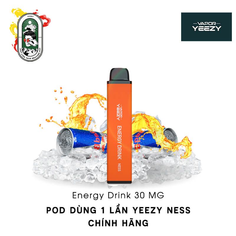  Pod hút 1 lần Vapor Yeezy Ness Energy Drink Nước Tăng lực Chính Hãng 