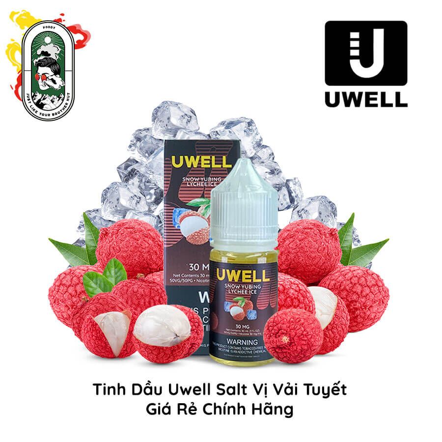  Tinh dầu Vape Uwell Salt Nic Vải Tuyết 30ml Chính Hãng 