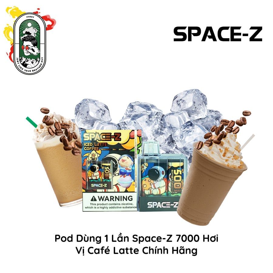  Pod Dùng 1 Lần Space-Z 7000 hơi Cafe Latte Chính Hãng 