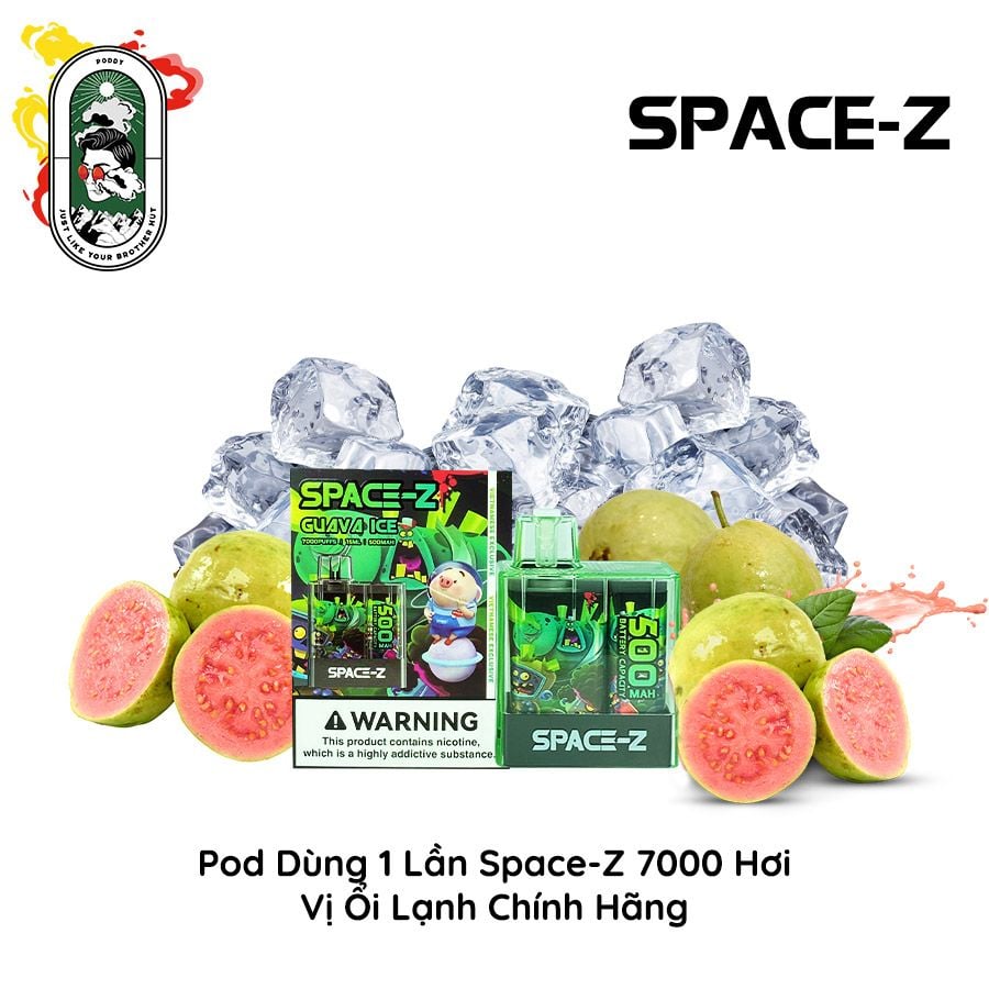  Pod dùng 1 lần Space-Z 7000 hơi Ổi Lạnh Chính Hãng 