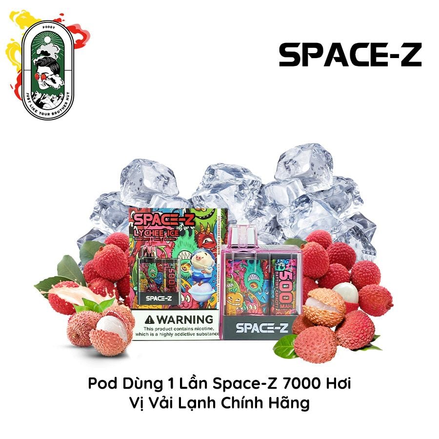  Pod dùng 1 lần Space-Z 7000 hơi Vải Lạnh Chính Hãng 