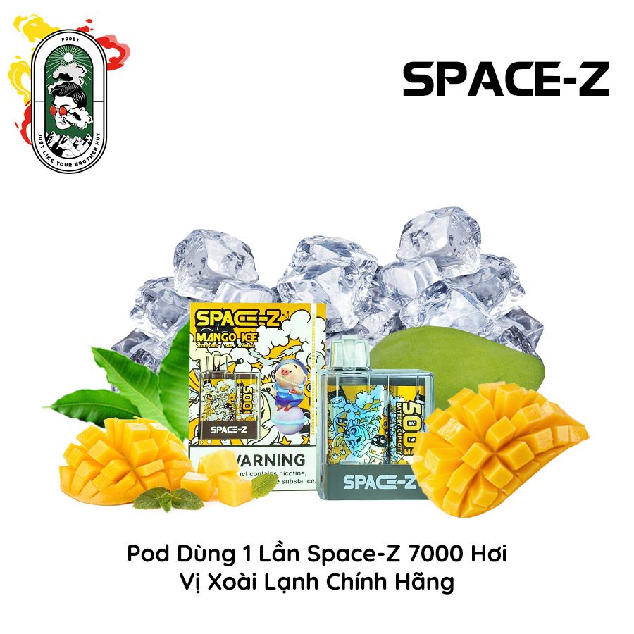  Pod dùng 1 lần Space-Z 7000 hơi Xoài Lạnh Chính Hãng 