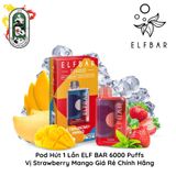  Pod dùng 1 lần Elf Bar Te 6000 hơi vị Dâu Xoài chính hãng 