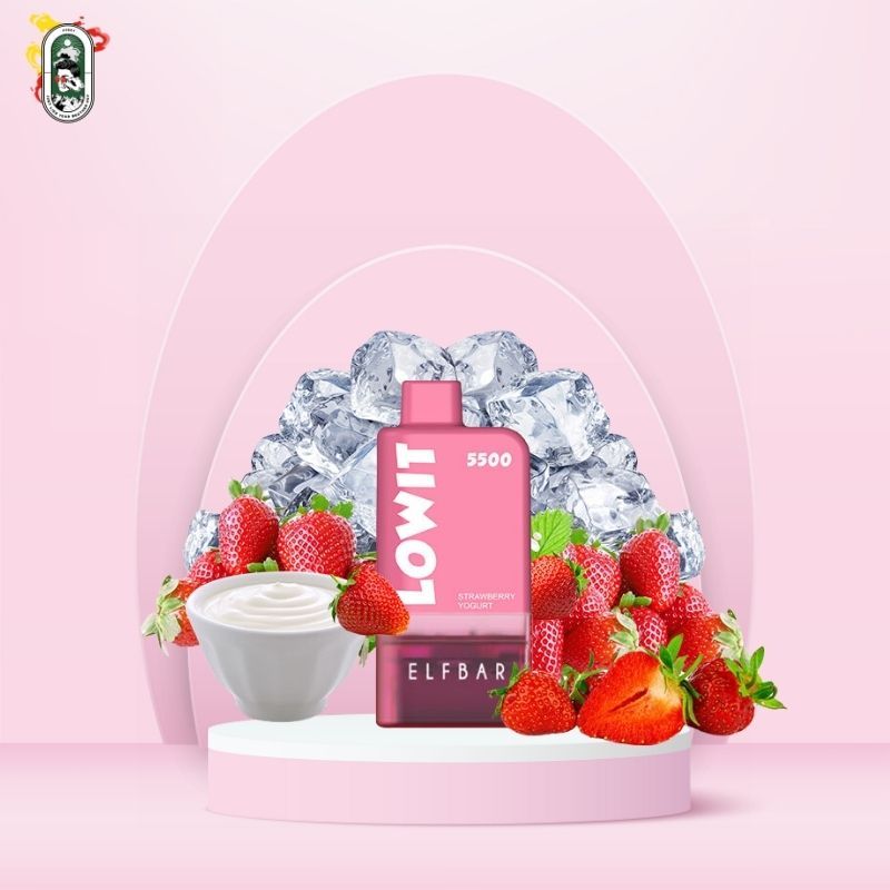  Pod Dùng 1 Lần Elfbar Lowit 5500 Hơi Strawberry Yogurt Chính Hãng 