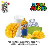  Pod Dùng 1 Lần Super Mario 8000 Hơi Vị Sữa Xoài Chính Hãng 