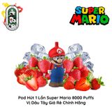  Pod Dùng 1 Lần Super Mario 8000 Hơi Vị Dâu Tây Chính Hãng 