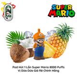  Pod Dùng 1 Lần Super Mario 8000 Hơi Vị Dứa Dừa Chính Hãng 