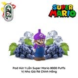  Pod Dùng 1 Lần Super Mario 8000 Hơi Vị Nho Chính Hãng 