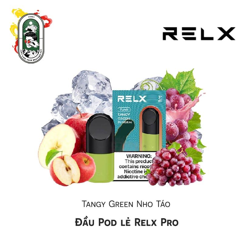 Bán Đầu Pod RELX Pro Tangy Green Nho Táo 30MG Chính Hãng