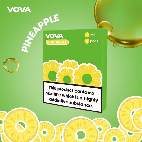  Pack 4 Đầu Pod VOVA K2 Pineapple Thơm Dứa Chính Hãng 