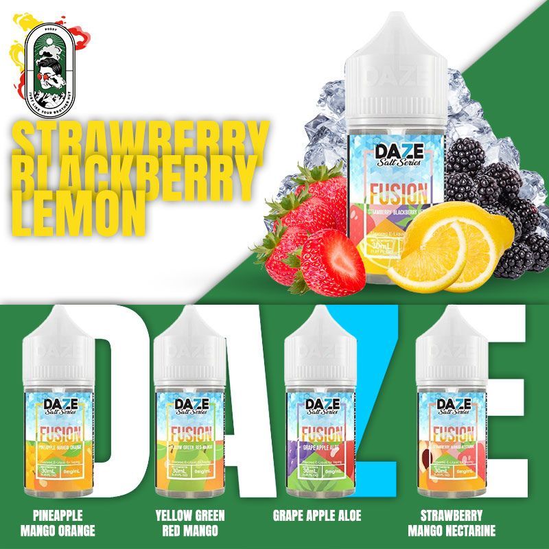  Tinh Dầu Vape 7 Daze Fusion Salt Iced Pineapple Mango Orange 30ml Chính Hãng 