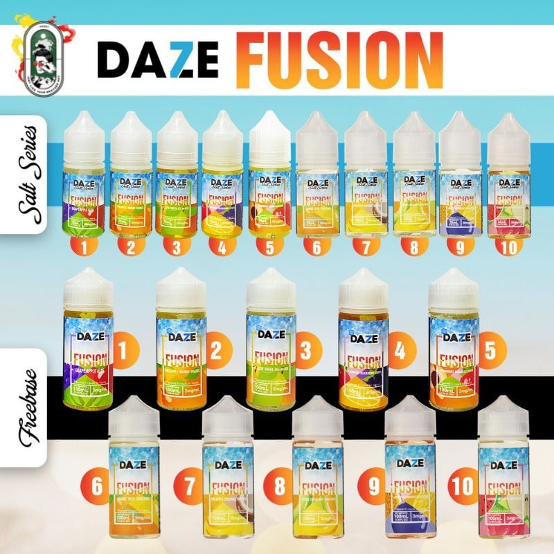  Tinh dầu Vape 7 Daze Fusion Iced Salt Nic Dứa Dừa Chuối 30ml Chính Hãng 